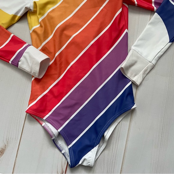 Saint Ida Bold Rainbow Long Sleeve Swimsuit - Picture 3 of 9